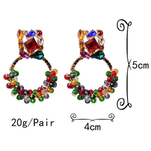 Multicolored Gem Earrings