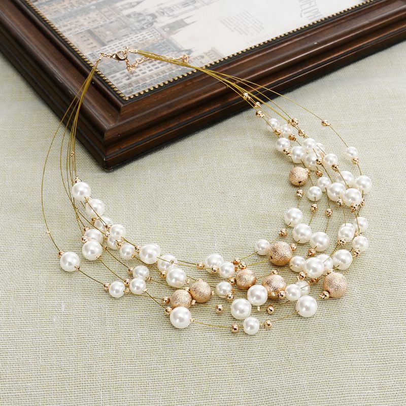 Faux pearl Layered Necklace